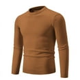 Bcresic Men's Long Sleeve Sweater Basic Solid Knitted Half Neck
