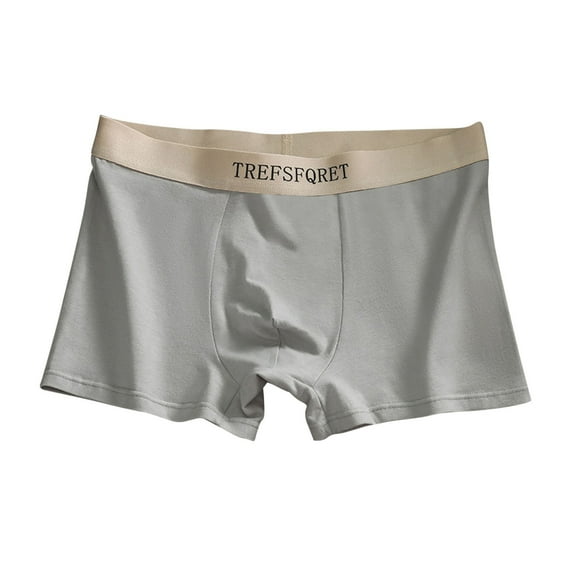 Bcresic Plus Size Boxer Briefs for Men- Mens Breathable Underwear, Built-in with 3D Pouch Comfortable Underwear 01-Gray,3X-Large