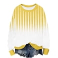 thumbnail image 1 of Bcresic Women's Crewneck Sweatshirt Color Block Pullover Tops Ribbed Sweatshirts Casual Dropped Shoulder Long Sleeve Jumper Fall Fashion Clothes,A07-Yellow,Small, 1 of 5