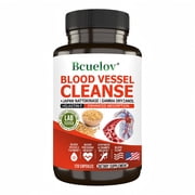 Bcuelov Blood Vessel Cleanse Capsules, 120 Count - with 2000 FU Nattokinase, Gamma Oryzanol & Elastin F, Supports Circulation & Vessel Health, 2-Month Supply