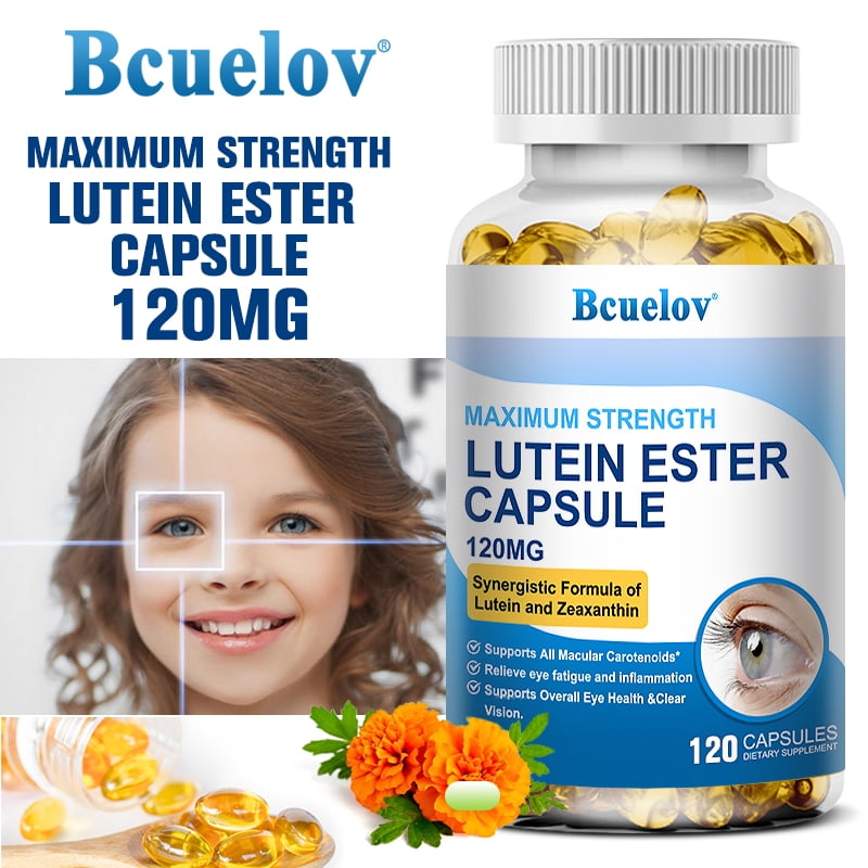 Bcuelov Lutein Esters Maximum Strength 120 mg with Zeaxanthin, Zinc