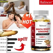 Bcuelov - Maca Root Capsules 10,000 mg + Korean Ginseng 1,400 mg - Black + Red + Yellow Maca Root, 10x Concentrated Extract Ginseng Capsules - Ultra Potency and High Purity