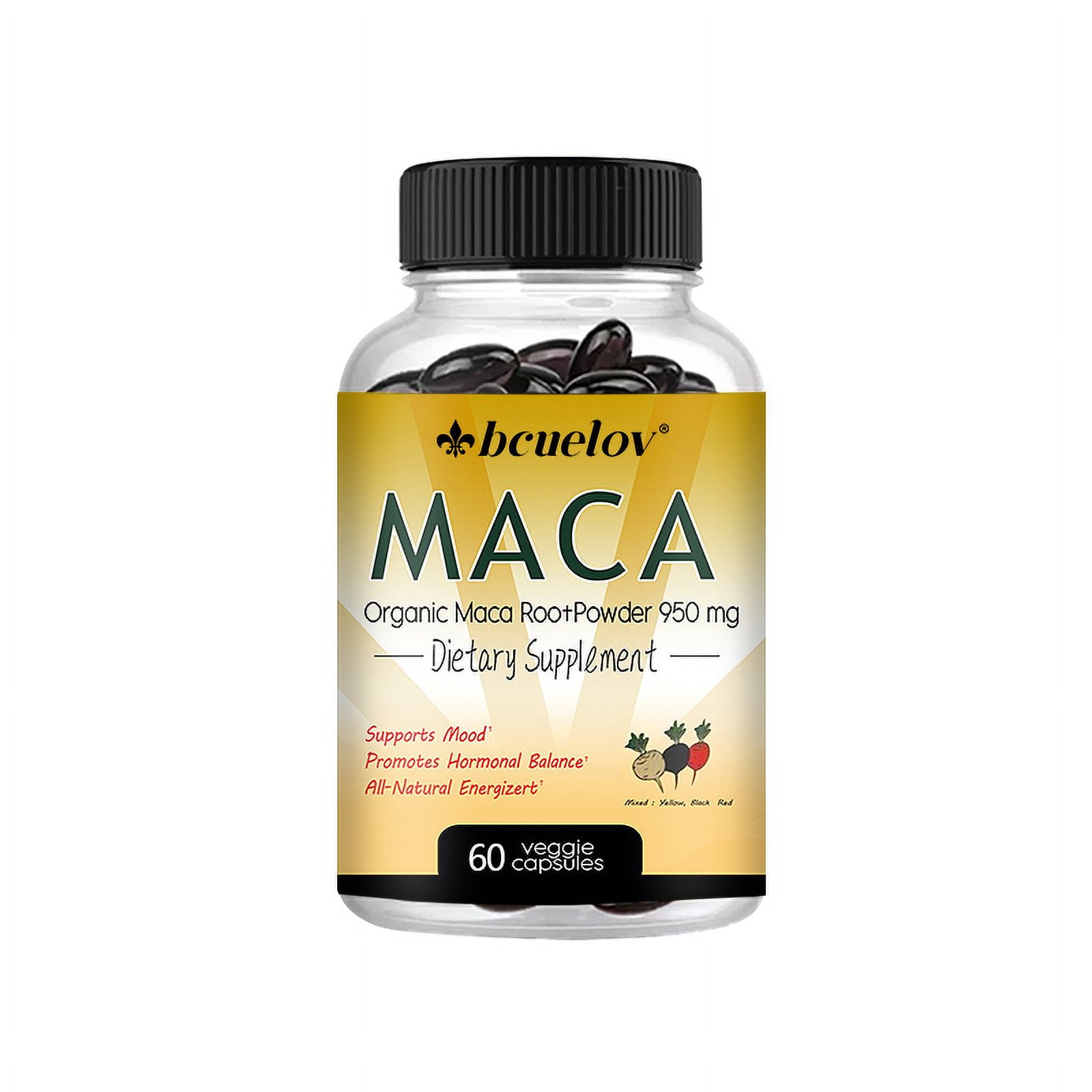 Bcuelov Peruvian Maca Extract Supplement to Enhance Athletic Performance, Fight Fatigue and