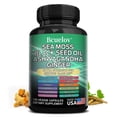 thumbnail image 1 of Bcuelov Sea Moss Black Seed Oil Ashwagandha Ginger Capsules, 19,445mg Per Serving, 120 Veggie Capsules - 15-in-1 Superfood Blend, Supports Immunity, 2-Month Supply, Vegan Friendly, 1 of 8