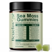 Bcuelov Sea Moss Multivitamin Gummies,Support Energy and Vital Nutrients for Aldult,60 Gummies