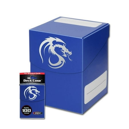 Bcw Deck Case Large Plastic - Blue (Holds 100 Cards)