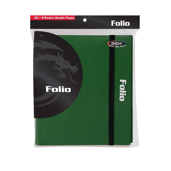 Bcw Pro-Folio 9-Pocket Album - Green (Holds 360 Cards 9 Pocket Double Pages