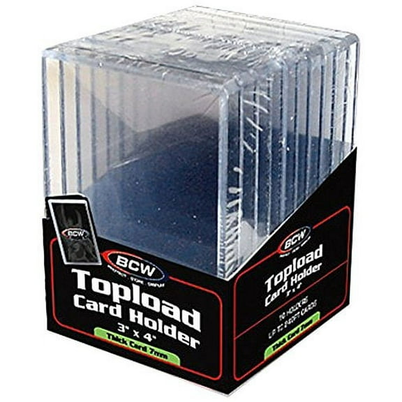 BCW 240pt Thick Card Toploader Card Holder (10 per pack)