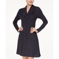 thumbnail image 1 of Bcx Juniors Cowl Neck Rib Knit Dress Black L, 1 of 1