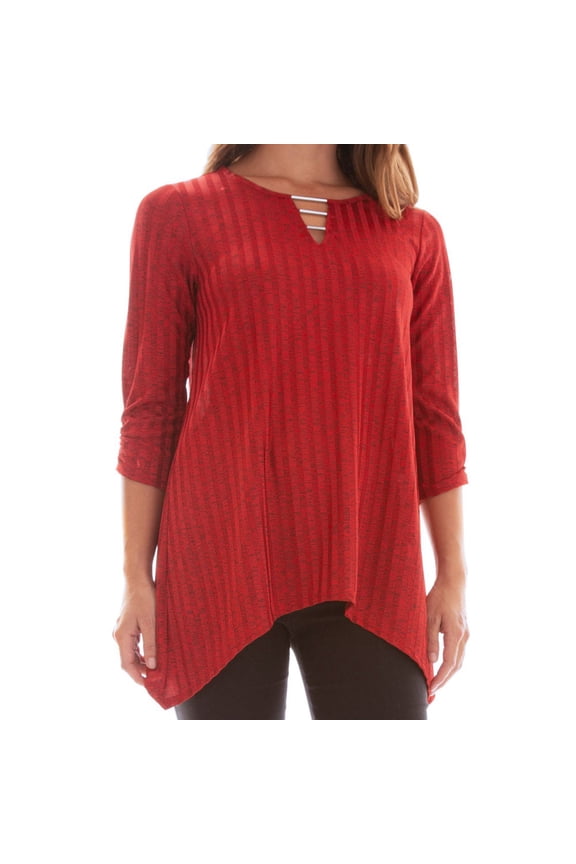 Juniors Embellished Asymmetrical Top