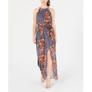 Bcx Juniors Floral Print Slit Maxi Dress Floral L