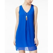 Bcx Juniors Ruffled Back Shift Dress Bali Blue S