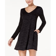 Bcx Juniors Space Dyed Lace Up Dress Black M
