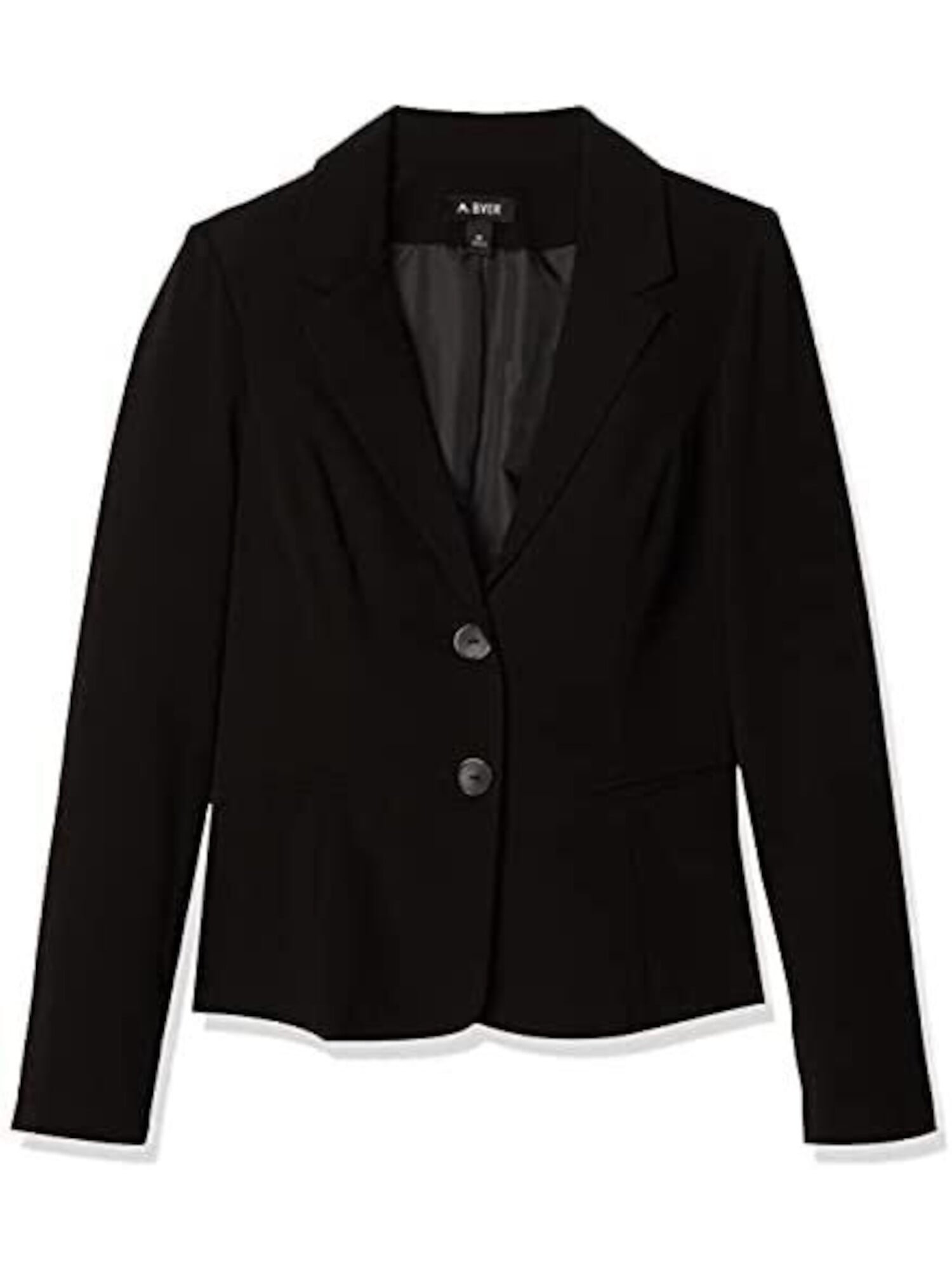 BCX Womens Solid Two Button Blazer Jacket black XL