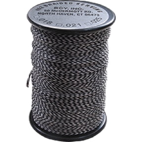Bcy 62 Braided Center Serving Black/White .018 100 Yds.