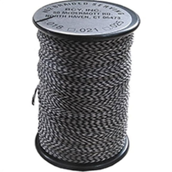 Bcy 62 Braided Center Serving Black/White .021 75 Yds.