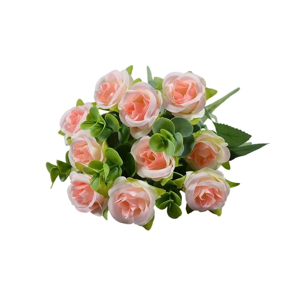 Bcylexb 11.8" Artificial Roses Flowers Bouquets for Valentine's Day, Fake Plants for Various Home Decor and Wedding, Multipurpose Faux Flowers, Pink