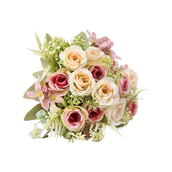 Bcylexb 12.2" Simulated Rose Bundle, Artificial Flowers for Home Decoration, Fake Rose Bouquet to Set Valentine's Day and Wedding Ambiance, Hot Pink