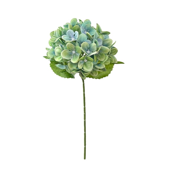Bcylexb 17.7" Silk Hydrangea Stems with 54 Petals, Artificial Flowers for Wedding Bouquet, Fake Plants Home Decor DIY, Single Stems, Green