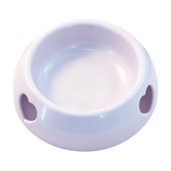 Bcylexb Anti-Tipping Heart-shaped Hollow-out Pet Bowls, Dog Bowls and Cat Bowls for Small Medium Large Pets, Gray