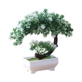 thumbnail image 1 of Bcylexb Artificial Fake Potted Plants, 7" UV Resistant Faux Greenery Plants Silk Potted Tree Plants for Outdoor Home Office Porch Garden Decor, 1 of 6