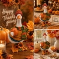 thumbnail image 1 of Bcylexb Autumn Harvest Goose Costume Holding Pumpkin, Knitted Beanie & Plaid Scarf Outfit Cute Porch Goose Clothes Garden Decor for Thanksgiving Holiday Display, 1 of 8