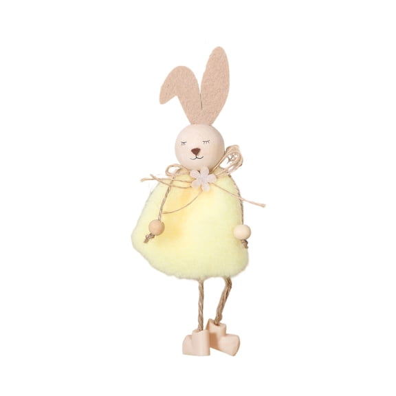 Bcylexb Colorful Easter Bunny Figurines and Hanging Ornaments, Tabletop Centerpieces and House Decor, Spring Party and Shower Decoration Pendant, B