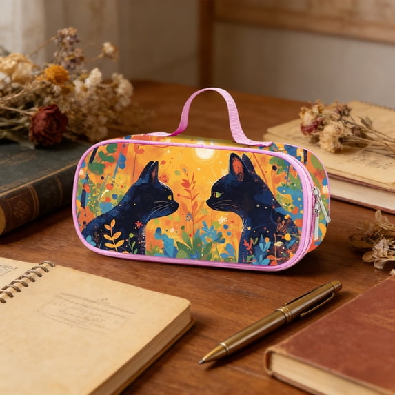 Bcylexb Cute Cartoon Pencil Pouch for Students, Large Capacity Pencil Case Multipurpose Pen Stationery Bag with Cute Pattern for Teens Classroom Cosmetic Storage