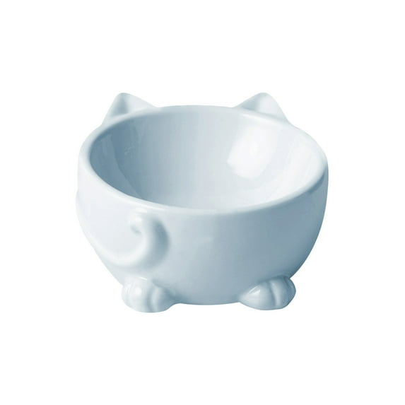 Bcylexb Cute Drinking Bowls and Large Food Bowls for Cats and Dogs – Protect Neck Pet Bowls for Small Medium Large Puppy and Kitten, Blue