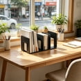 thumbnail image 1 of Bcylexb Desktop File Holders with 4 Slots, Vertical Document Organizer with Wide Sturdy Base Office Desk Book Stand for Sorting Magazines Papers Files, 1 of 6