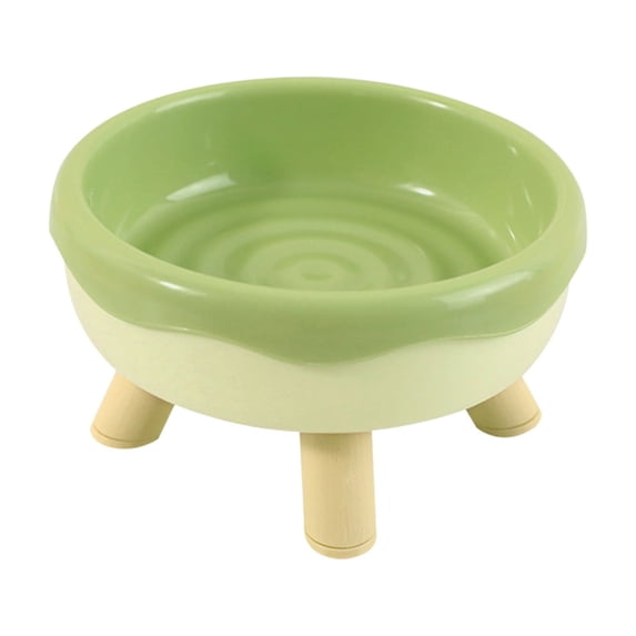 Bcylexb Donut-Shaped Tall Leg Pet Bowls with Neck Protection – Large Diameter Cat Bowl and Puppy Drinking Bowl, Anti-Tip Dog Bowls, Green