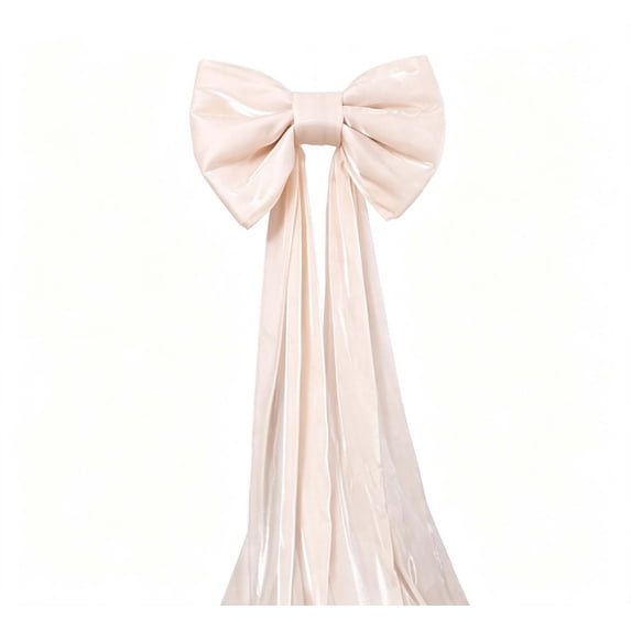 Bcylexb Extra Large Christmas Tree Topper Bow, 20"x120" Satin Finish with Long Flowing Streamers Elegant Christmas Tree Top Party Home Indoor Decoration