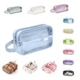 thumbnail image 1 of Bcylexb Front Pencil Case with Handle, Zipper Pencil Pouch with Transparent Window Large Capacity Stationery Bag for Teens Student Classroom Cosmetic Organizer, 1 of 7