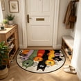 thumbnail image 1 of Bcylexb Half Round Door Mat, 16"x 24" Indoor Outdoor Entrance Rug Washable Low Profile Welcome Mat Cut Cat Mat for Kitchen Bedroom Bathroom Front Door Decor, 1 of 6