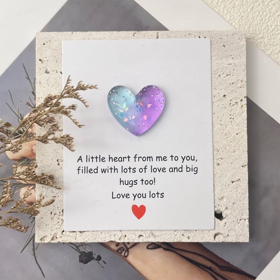 Bcylexb Holiday Gift Card for Home and Room Decor, Lovely Heart Shape Valentine’s Day and Birthday Present, Wedding Party Decoration Gifts for Family, Blue