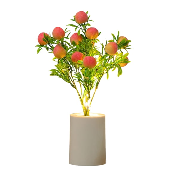 Bcylexb LED Potted Fake Plants Night Light, 10.6" Simulated Rose Bedside Lamp for Bedroom Desktop Home Decor, Ambient Lighting Decorations, Pink