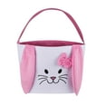 thumbnail image 1 of Bcylexb Long-Eared Portable Easter Basket and Tote Bag, Woven Gift Bags for Holiday Celebrations and Events, Spring Decor and Storage Basket for Easter Eggs, 15" x 9", Pink, 1 of 5