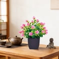 thumbnail image 1 of Bcylexb Mini Fake Potted Plants, 7 inch Small Artificial Plants with Colorful Flowers Greenery Plants for Table Home Bathroom Window Office Decor, 1 of 6