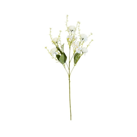 Bcylexb Mums Artificial Flowers and Babys Breath Artificial Flowers for Wedding with Stems for Bouquets