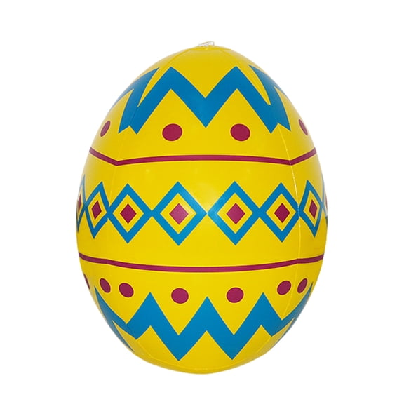 Bcylexb PVC Inflatable 13.8" Easter Eggs, Outdoor and Indoor Holiday Inflatable Balloon for Yard and Party Decoration, Large Spring Backdrop Ornaments, Yellow