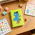 thumbnail image 1 of Bcylexb Plush Journal Notebook, Fluffy Fuzzy Soft Cover Journal With Cute Cartoon Animal Designs for Students Teens Gift Writing Stationery, 1 of 6