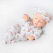 Bcylexb Reborn Doll, Baby Dolls, 7 Inch Reborn Doll Simulation Pacifier Baby Bib Change Soft Rubber Toy Gift Baby Toys Clearance