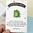 thumbnail image 1 of Bcylexb Resin Pocket Hug Gift Card for Birthday, Cute Shaped Crystal Keepsake Present, Holiday Greeting Card for Gifting, Frog, 1 of 6