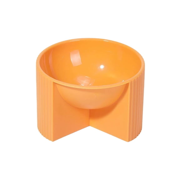 Bcylexb Spill-Proof Tall Leg Cat Bowls, Wide Mouth Pet Feeder and Water Dispenser, Raised Cat Food Bowl for Easy Eating, Orange