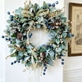 thumbnail image 1 of Bcylexb Spring Berry Wreaths, 15.8" Decorative Door Wreath Artificial Floral Hanging Wreath for Front Door Farmhouse Home Wall Decor, 1 of 8