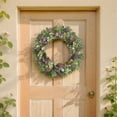 thumbnail image 1 of Bcylexb Spring Summer Wreaths for Front Door, 16 inch Artificial Fake Flower Wreath with Green Leaves Wreath for Wall Window Farmhouse Party Home Holiday Decor, 1 of 6