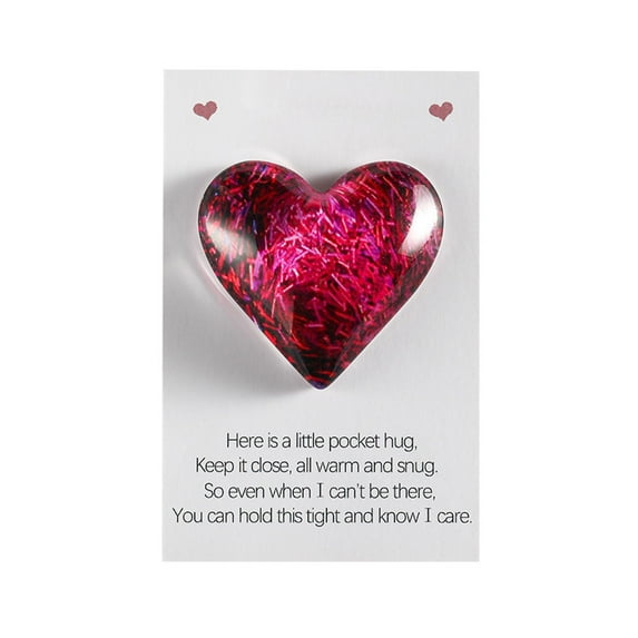 Bcylexb Valentine's Day Gift Card and Home Decor, Heart Shape Present for Birthday Wedding Party, Room Decoration Greeting Card for Family, Red