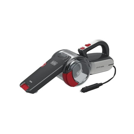 Black+Decker - Pivot Automotive  Hand Vac - Titanium/Red