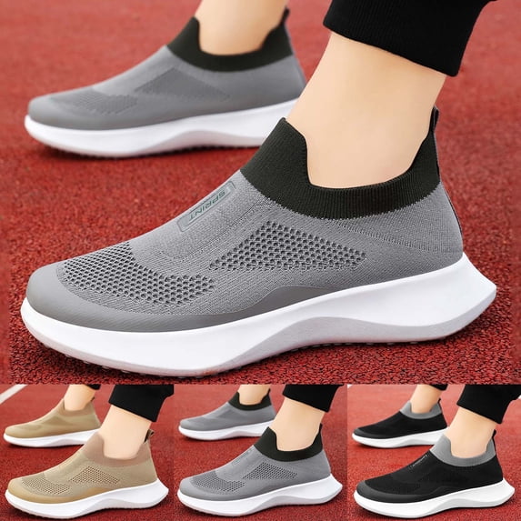BdTemWBs Men's Walking Shoes Wide Breathable Lightweight Mesh Casual Sneakers Non Work Shoes Working Footwear