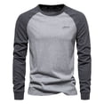 thumbnail image 1 of BdTemWBs Mens Raglan T-Shirt - Long Sleeve Casual Baseball Shirt Men Fashion Lightweight Pullover Shirts Basic Tops for Spring Fall, 1 of 7